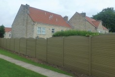 Natural gravel boards fitted with convex tops.